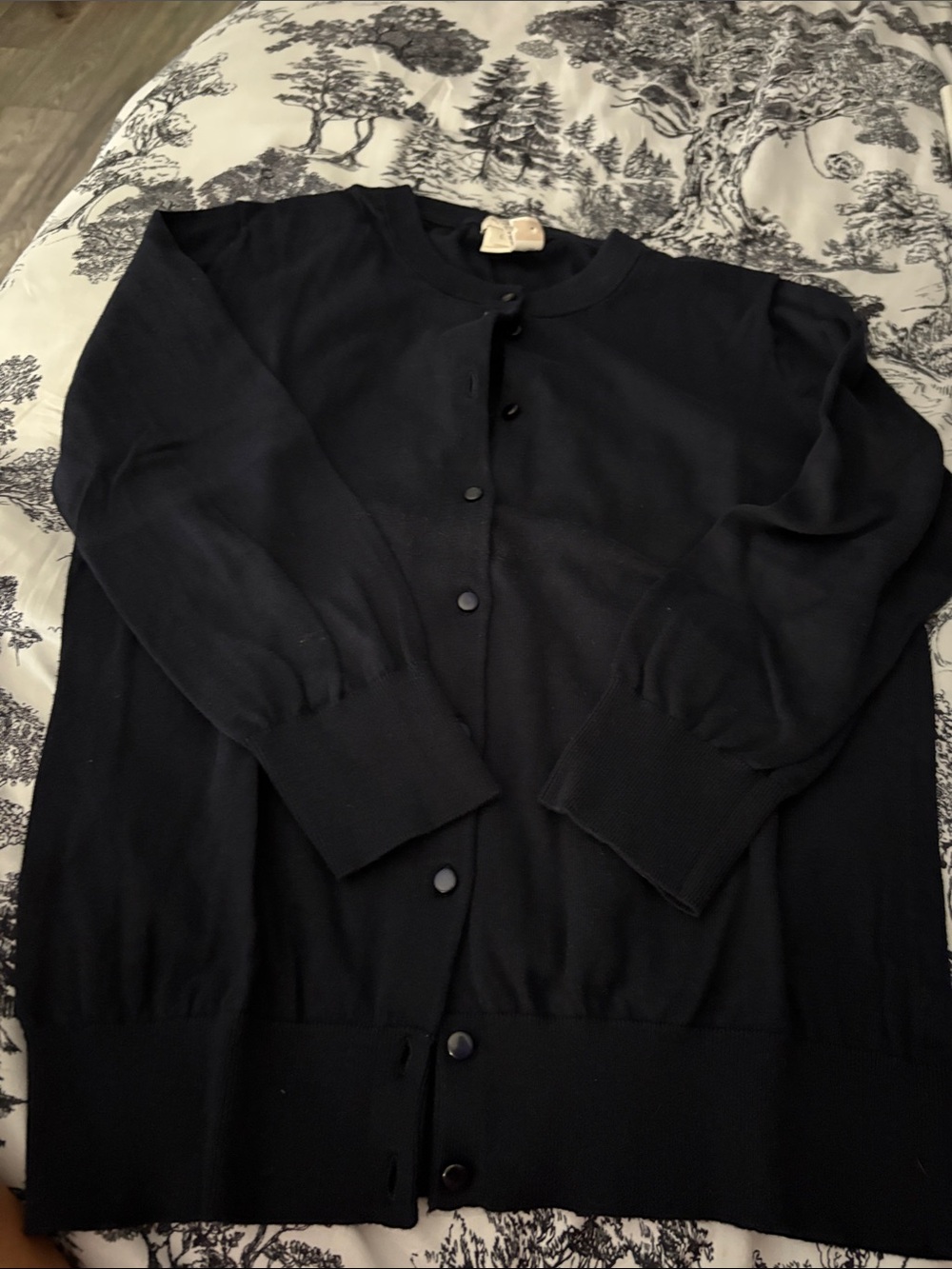 J. Crew Navy Button-Front Women's Cardigan